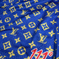 111° Designer Blue & Yellow Monogram Mesh Shorts
