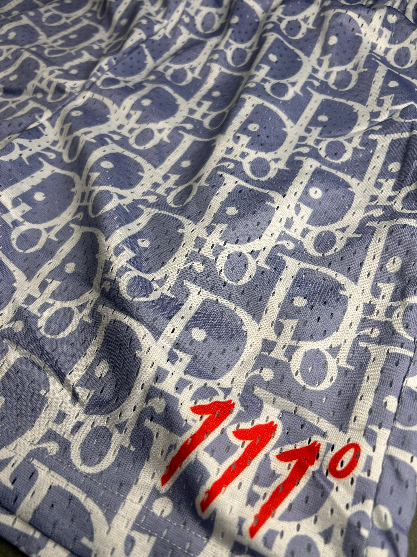 111° Designer Monogram Mesh Shorts