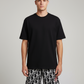 111° Designer Black and White Monogram Mesh Shorts