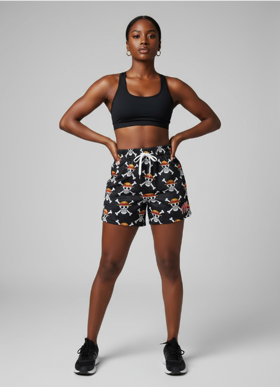 Hundred 111°  Women's “Straw Hat Skull” Mesh Shorts